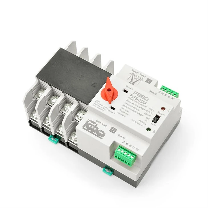 AC ATS Double Power Source Automatic Switch 4P Red